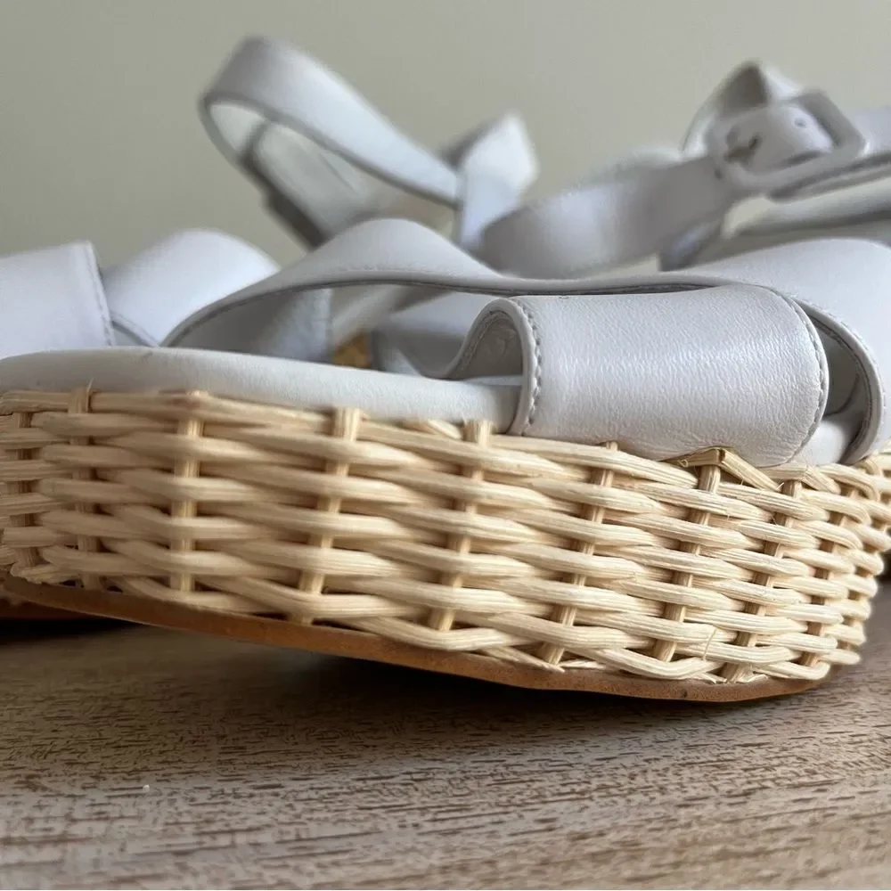 Jeffrey Campbell Amma Platform Sandals in White and Tan Size 10, NWOB - Picture 6 of 14